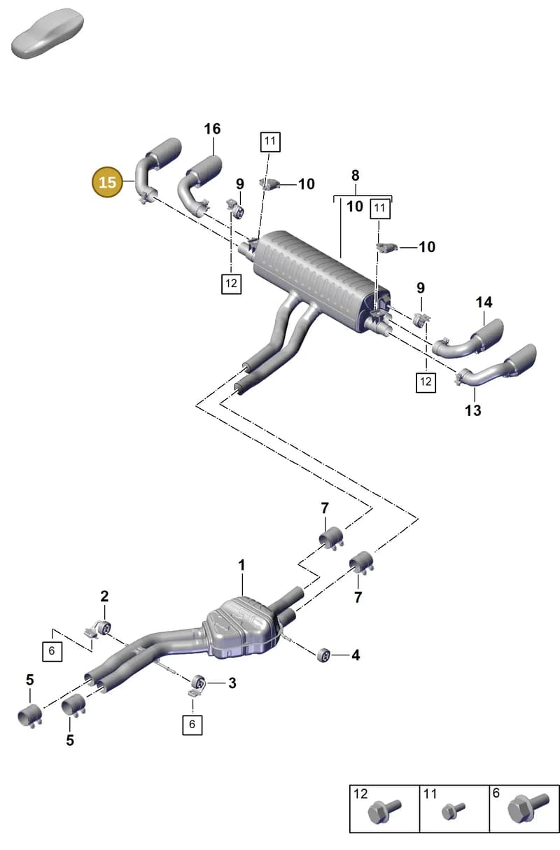 9Y0253824DH — Porsche Cayenne Coupe (2023-2023) diagram p60203040, position 15