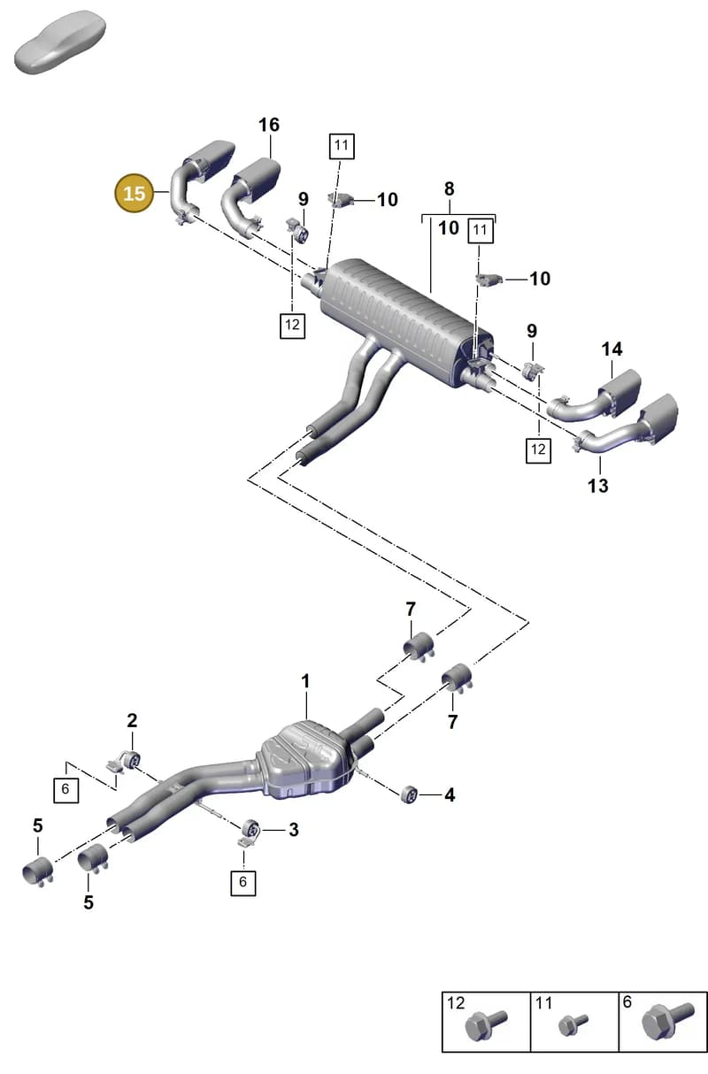 9Y0253824EC — Porsche Cayenne Coupe (2023-2023) diagram p60203050, position 15