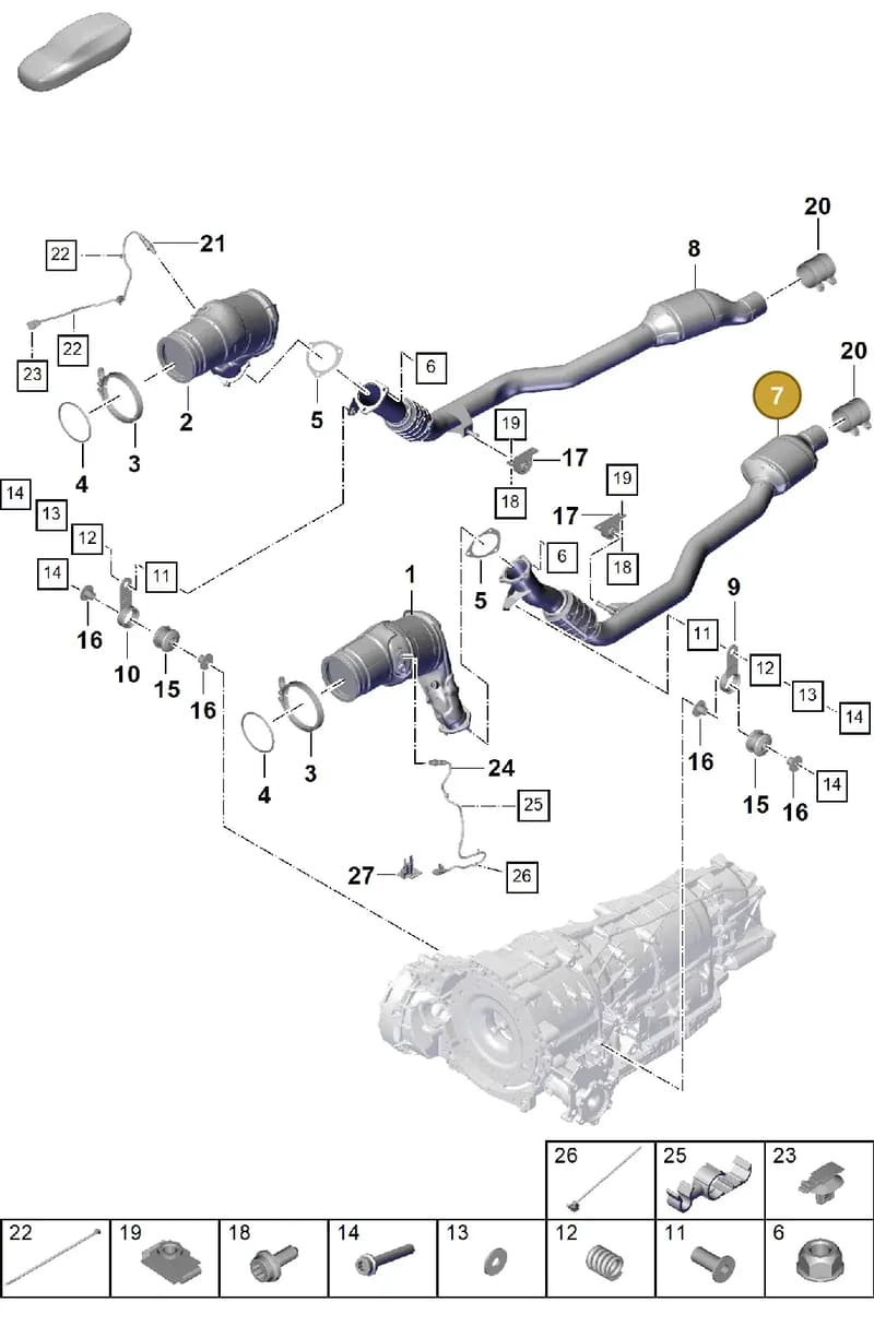 9Y0254401BX — Porsche Cayenne Coupe (2023-2023) diagram p60202280, position 7