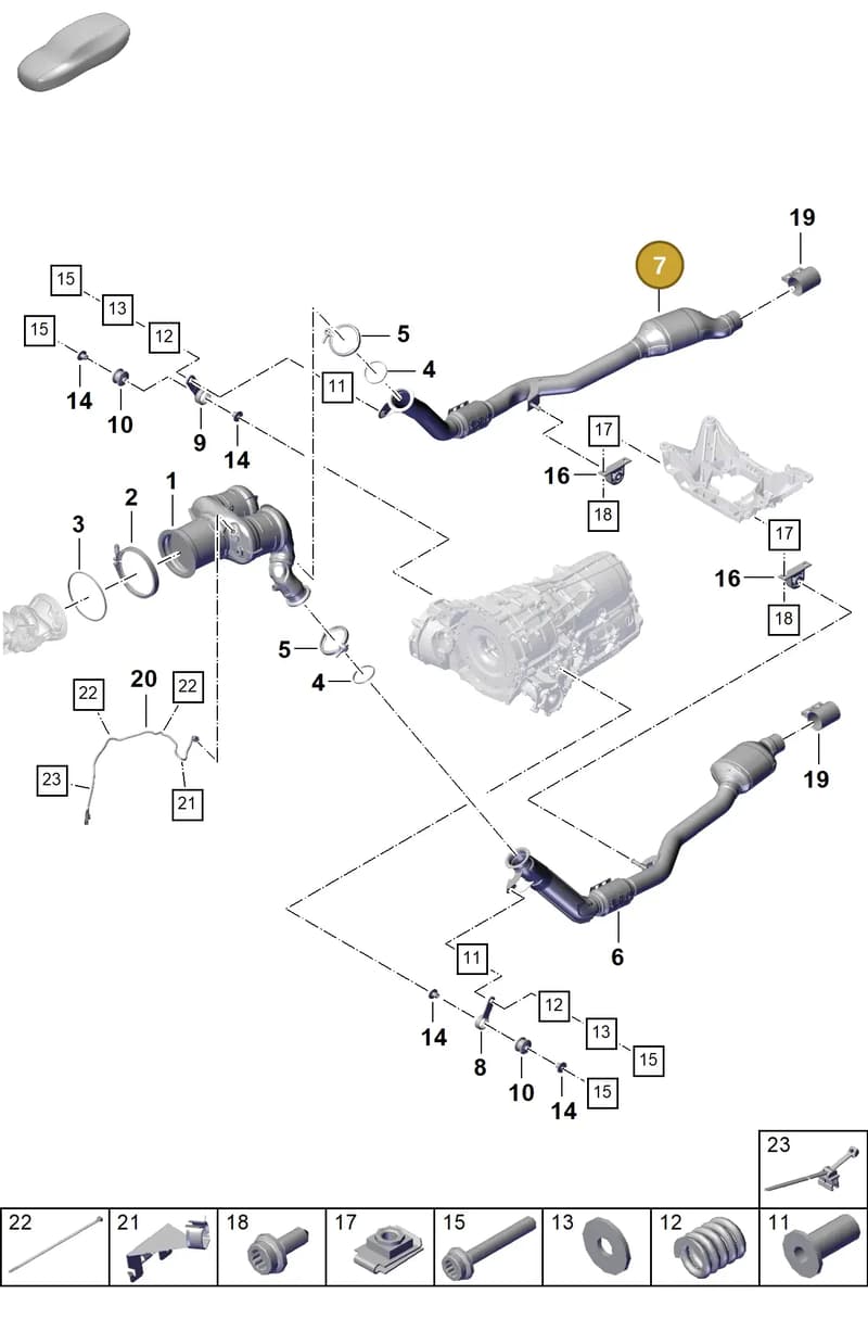 9Y0254450X — Porsche Cayenne Coupe (2023-2023) diagram p60202220, position 7
