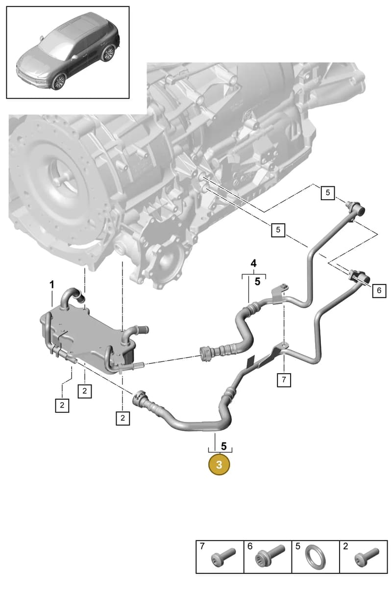 9Y0317817 — Porsche Cayenne (2017-2023) diagram p51360030, position 3