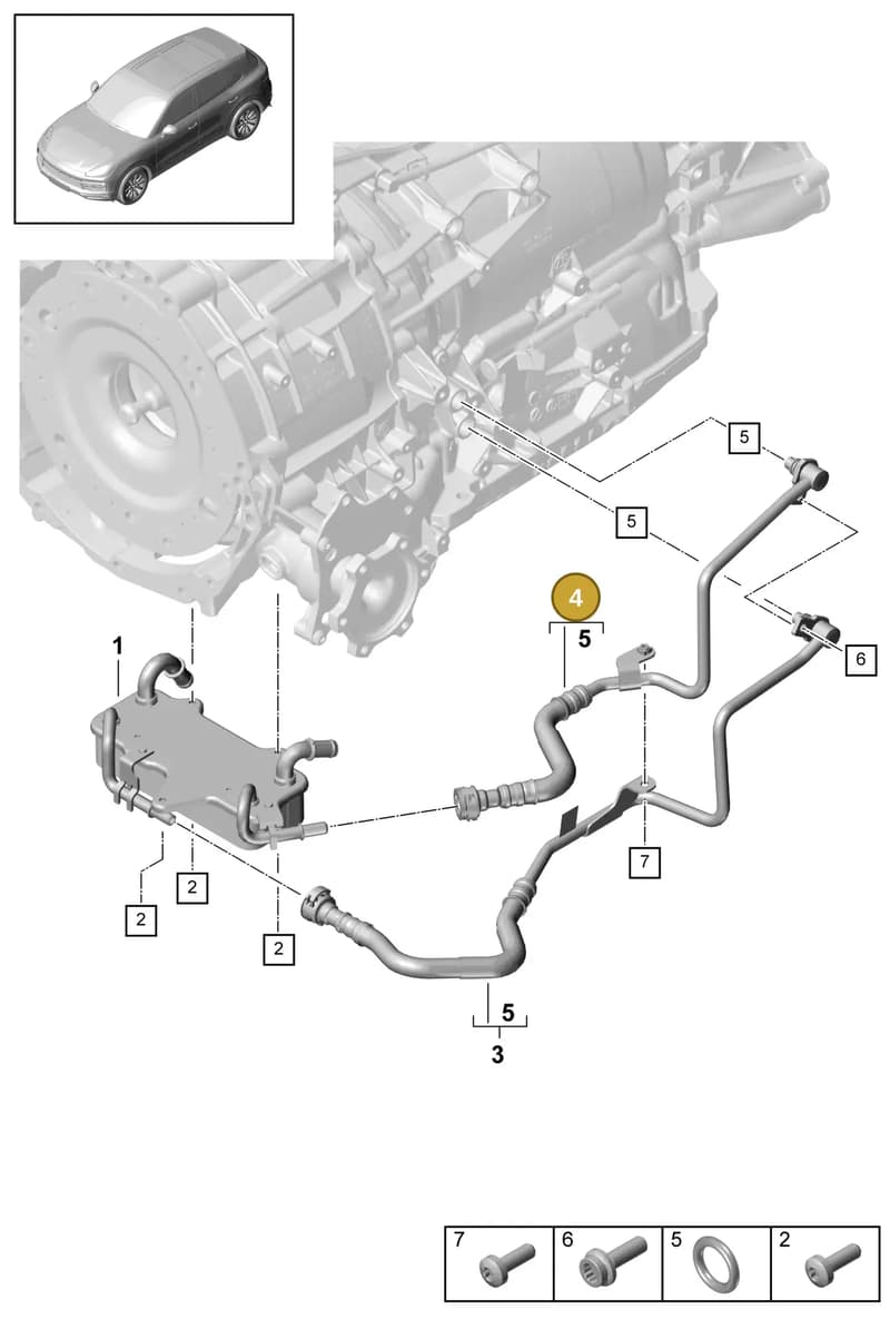 9Y0317818 — Porsche Cayenne (2017-2023) diagram p51360030, position 4