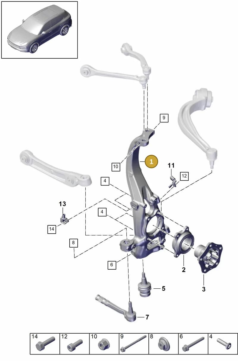 9Y0407246 — Porsche Cayenne (2017-2023) diagram p51401020, position 1