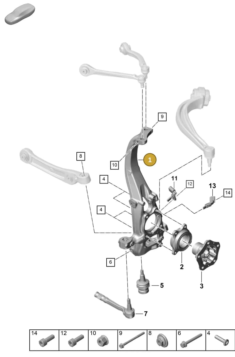 9Y0407246A — Porsche Cayenne Coupe (2023-2023) diagram p60401020, position 1