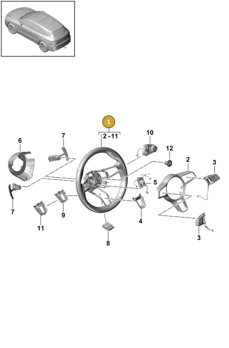 9Y0419091CGA34 — Porsche Cayenne (2017-2023) diagram p51403050, position 1