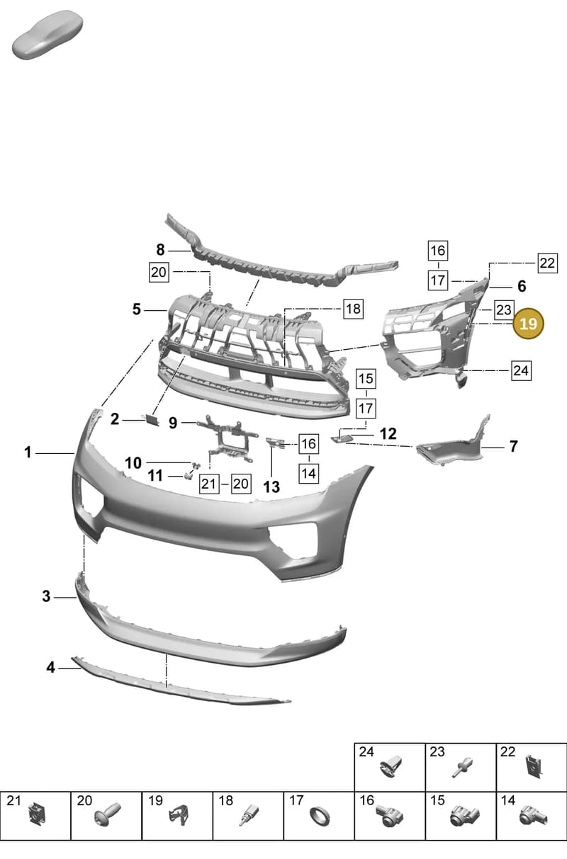 9Y0423337 — Porsche Macan (2024-2024) diagram p61802030, position 19