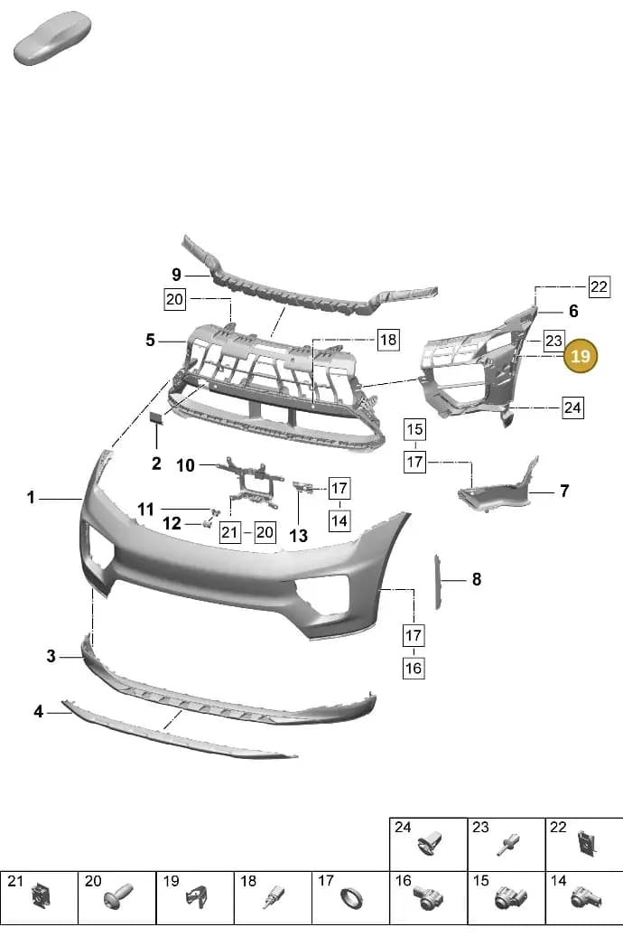 9Y0423337 — Porsche Macan (2024-2024) diagram p61802040, position 19