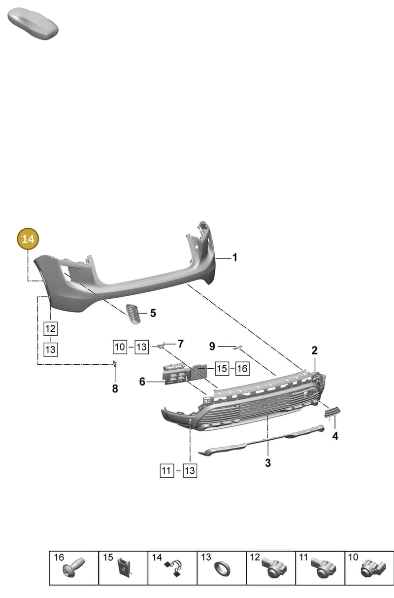 9Y0423337 — Porsche Macan (2024-2024) diagram p61802540, position 14