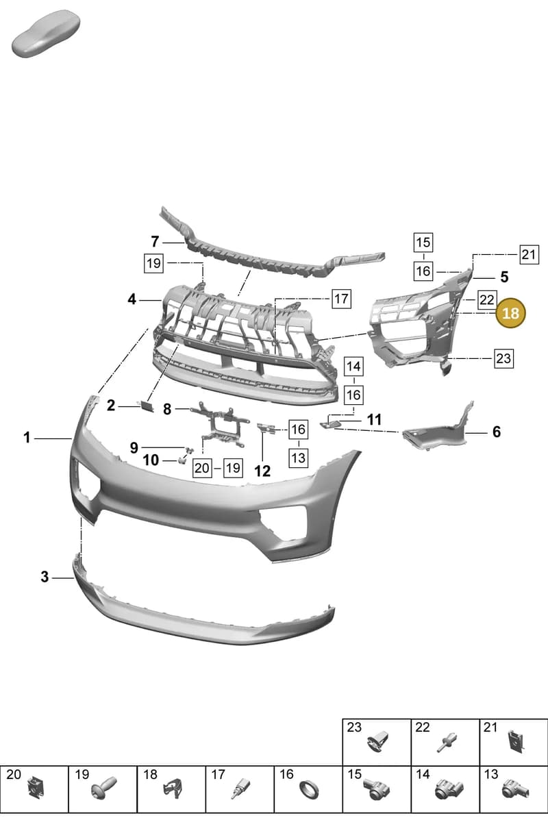 9Y0423337 — Porsche Macan (2024-2024) diagram p61802000, position 18