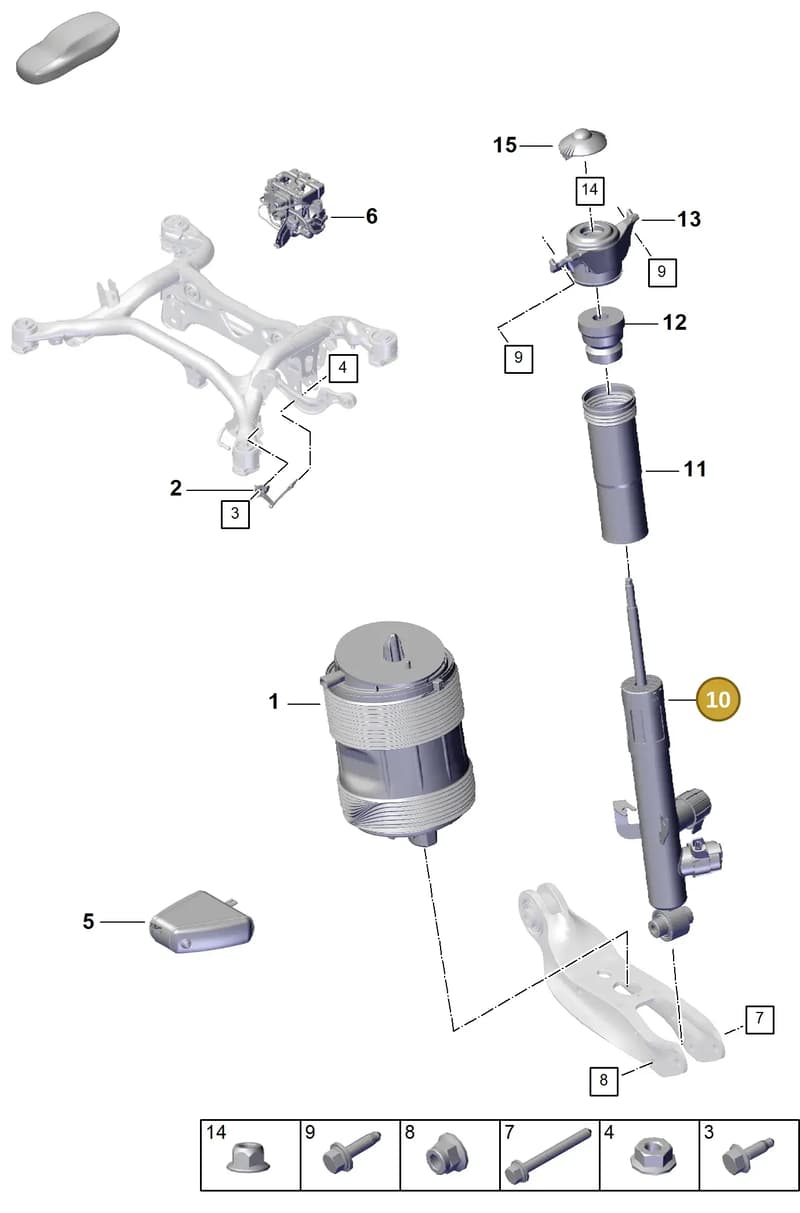 9Y0513027F — Porsche Cayenne Coupe (2023-2023) diagram p60502000, position 10