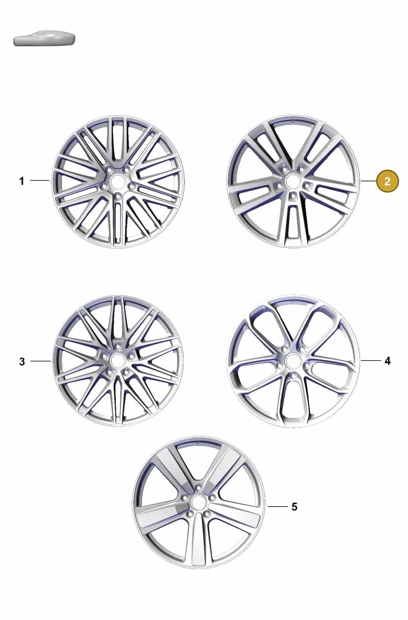 9Y0601025CLQO1 — Porsche Cayenne Coupe (2023-2023) diagram p60601200, position 2