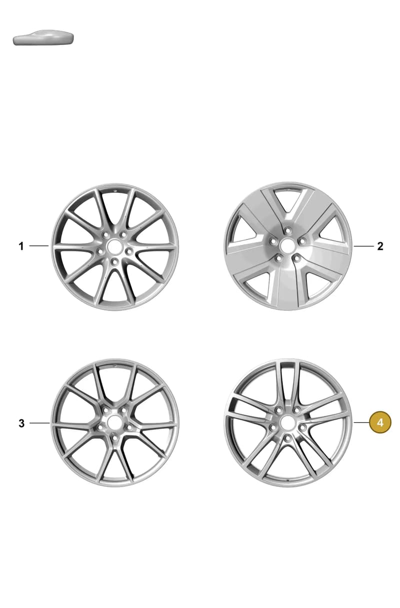 9Y0601025DJ88Z — Porsche Cayenne Hybrid Coupe (2023-) diagram p60601000, position 4