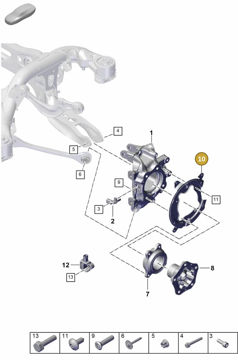 9Y0609452B — Porsche Cayenne Coupe (2023-2023) diagram p60501020, position 10