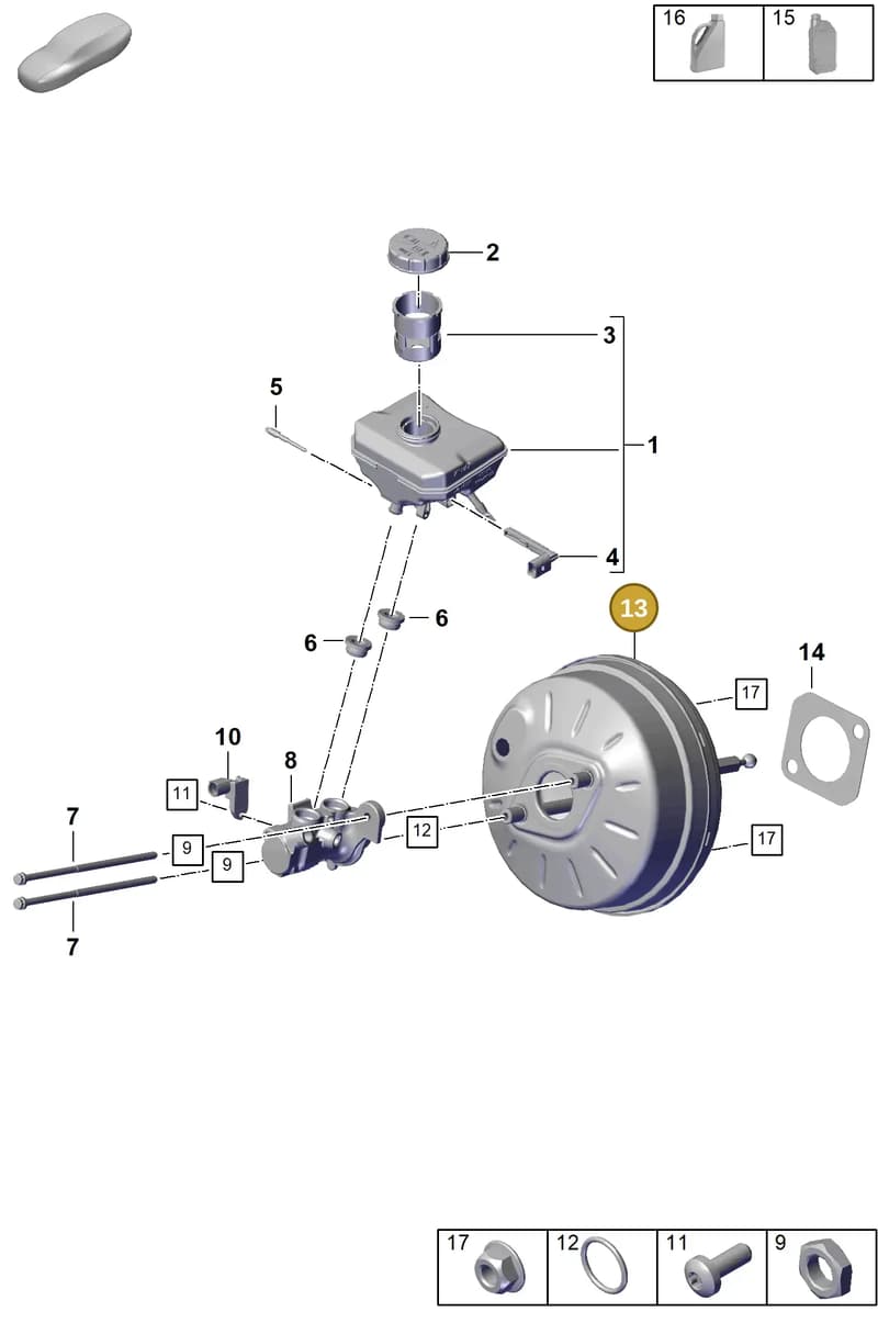 9Y0612107F — Porsche Cayenne Coupe (2023-2023) diagram p60604000, position 13