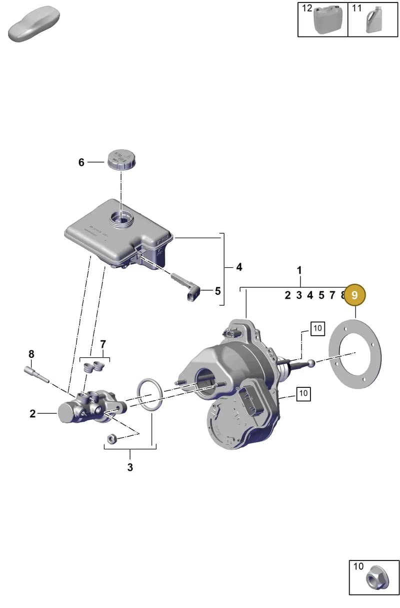 9Y0612161 — Porsche Cayenne Coupe (2023-2023) diagram p60604010, position 9