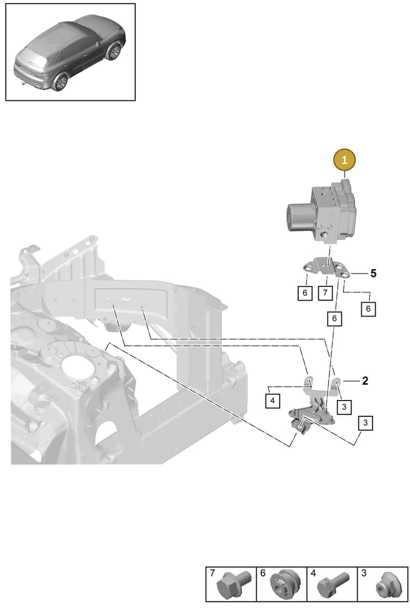 9Y0614102PY — Porsche Cayenne (2017-2023) diagram p51605000, position 1