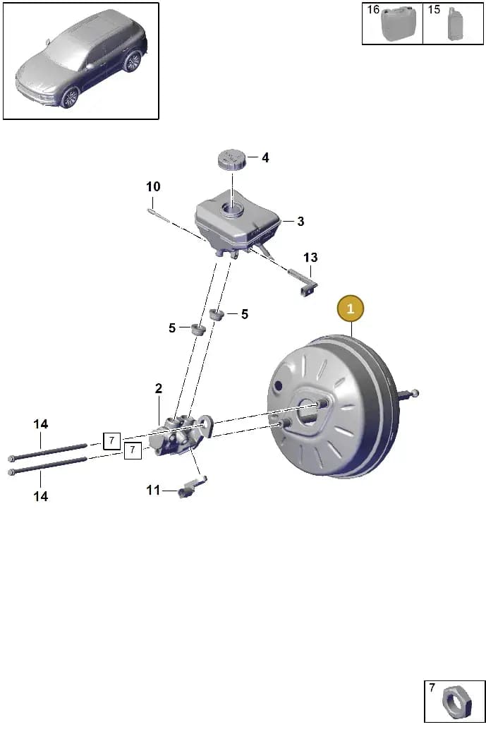9Y0614105R — Porsche Cayenne (2017-2023) diagram p51604000, position 1