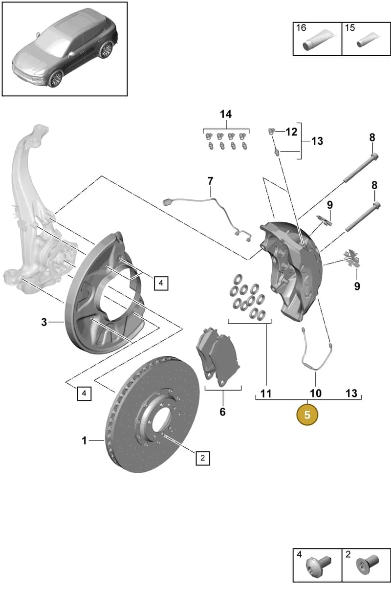 9Y0615123AD — Porsche Cayenne (2017-2023) diagram p51602020, position 5
