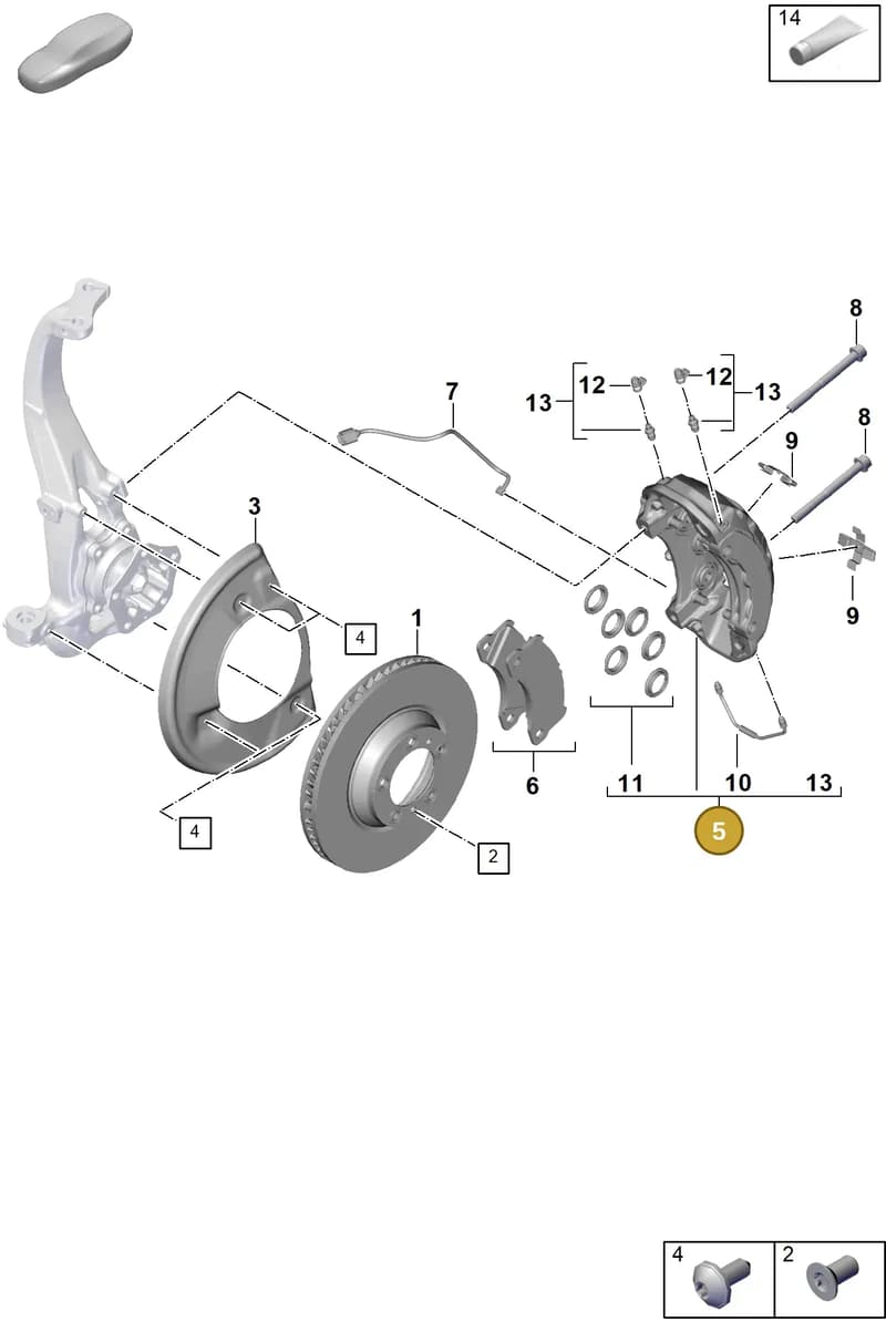 9Y0615123DK — Porsche Cayenne Coupe (2023-2023) diagram p60602300, position 5