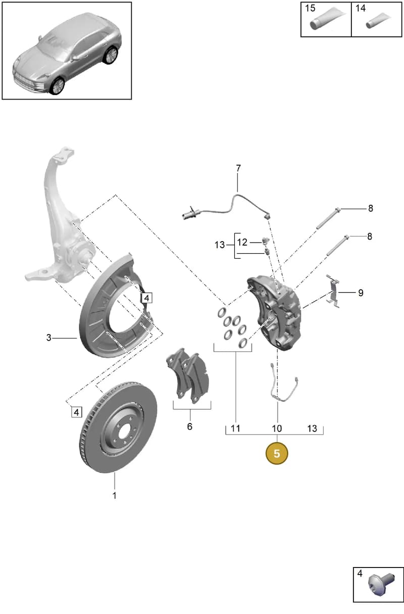 9Y0615123S — Porsche Macan (2018-2022) diagram p52602200, position 5