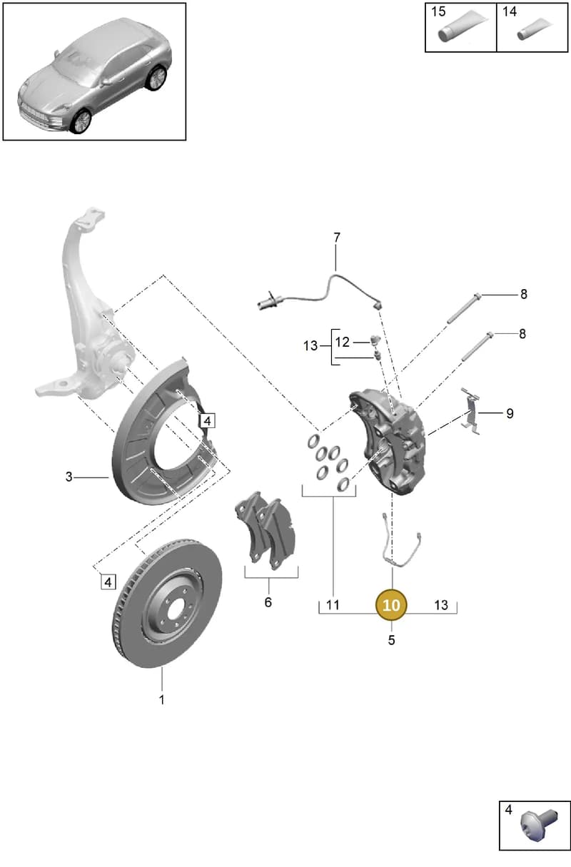9Y0615327 — Porsche Macan (2018-2022) diagram p52602200, position 10
