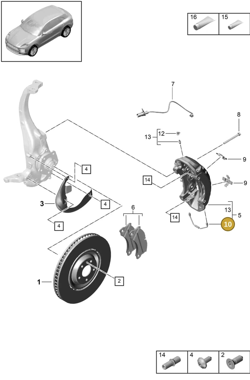 9Y0615327 — Porsche Macan (2018-2022) diagram p52602000, position 10