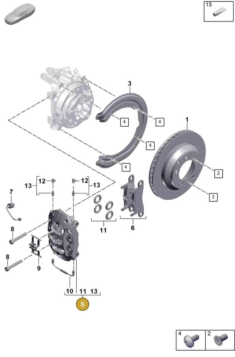 9Y0615423CA — Porsche Cayenne Coupe (2023-2023) diagram p60603000, position 5