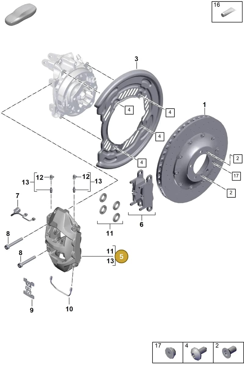 9Y0615423CN — Porsche Cayenne Coupe (2023-2023) diagram p60603300, position 5