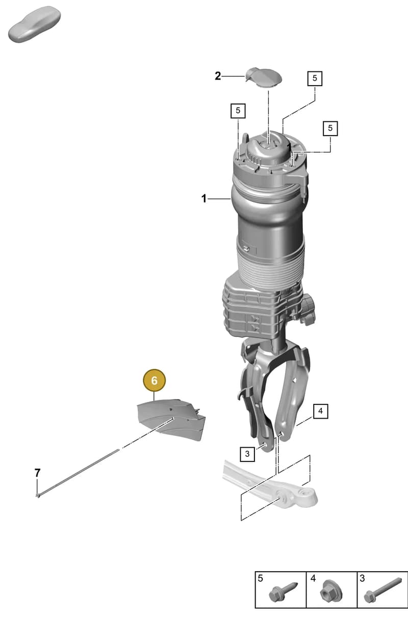 9Y0615447D — Porsche Cayenne Coupe (2023-2023) diagram p60402000, position 6