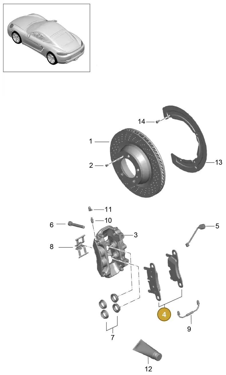 9Y0698451AD — Porsche Cayman (2016-2019) diagram p50603000, position 4