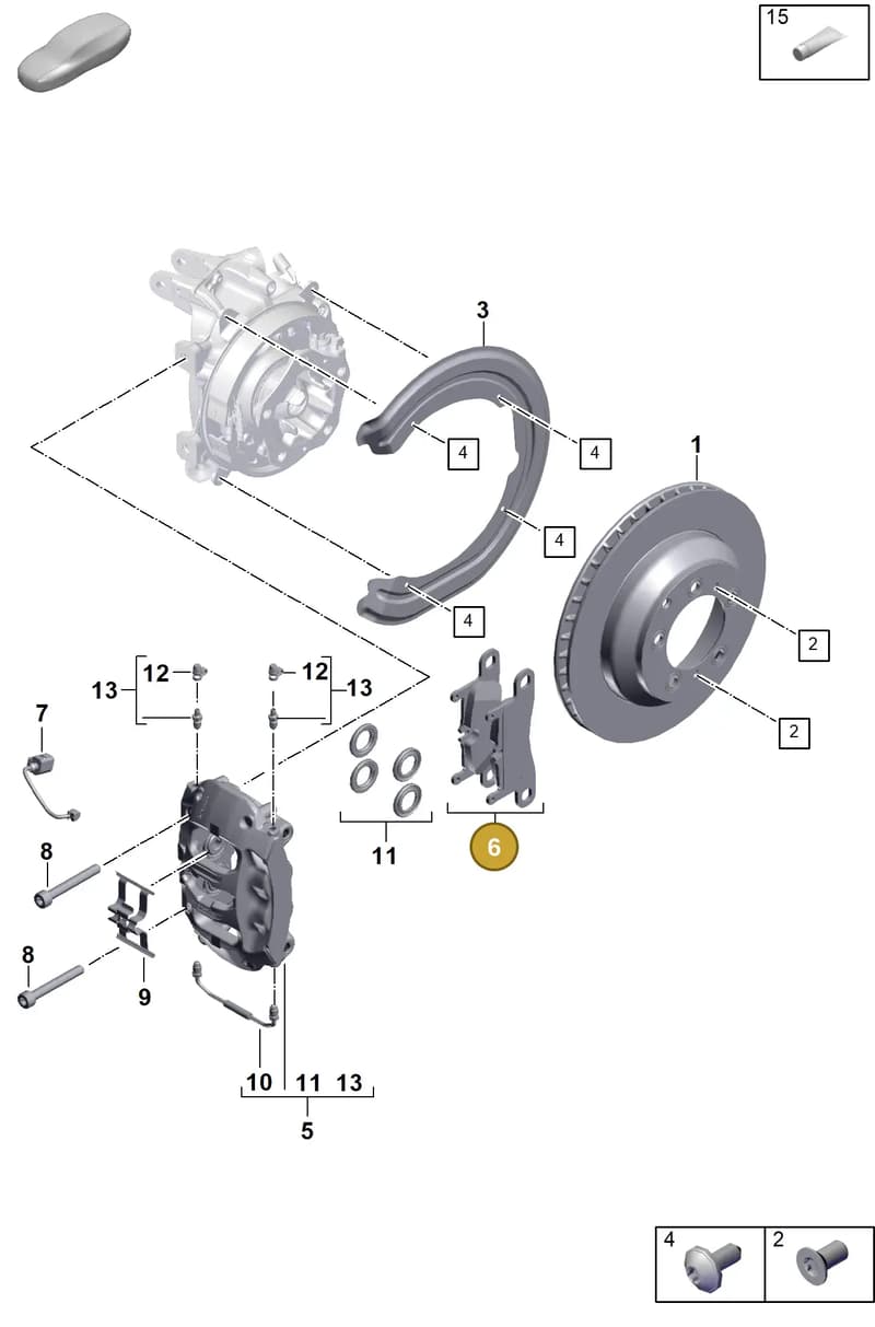 9Y0698451AE — Porsche Cayenne Coupe (2023-2023) diagram p60603000, position 6