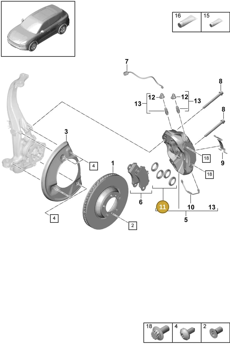 9Y0698471 — Porsche Cayenne (2017-2023) diagram p51602000, position 11