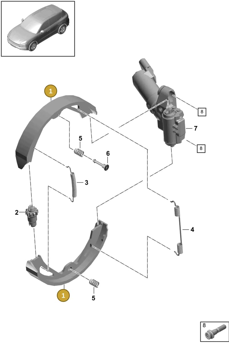 9Y0698533D — Porsche Cayenne (2017-2023) diagram p51603050, position 1