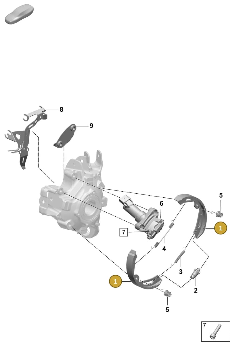 9Y0698533E — Porsche Taycan Sport Turismo (2023-2025) diagram p64603500, position 1