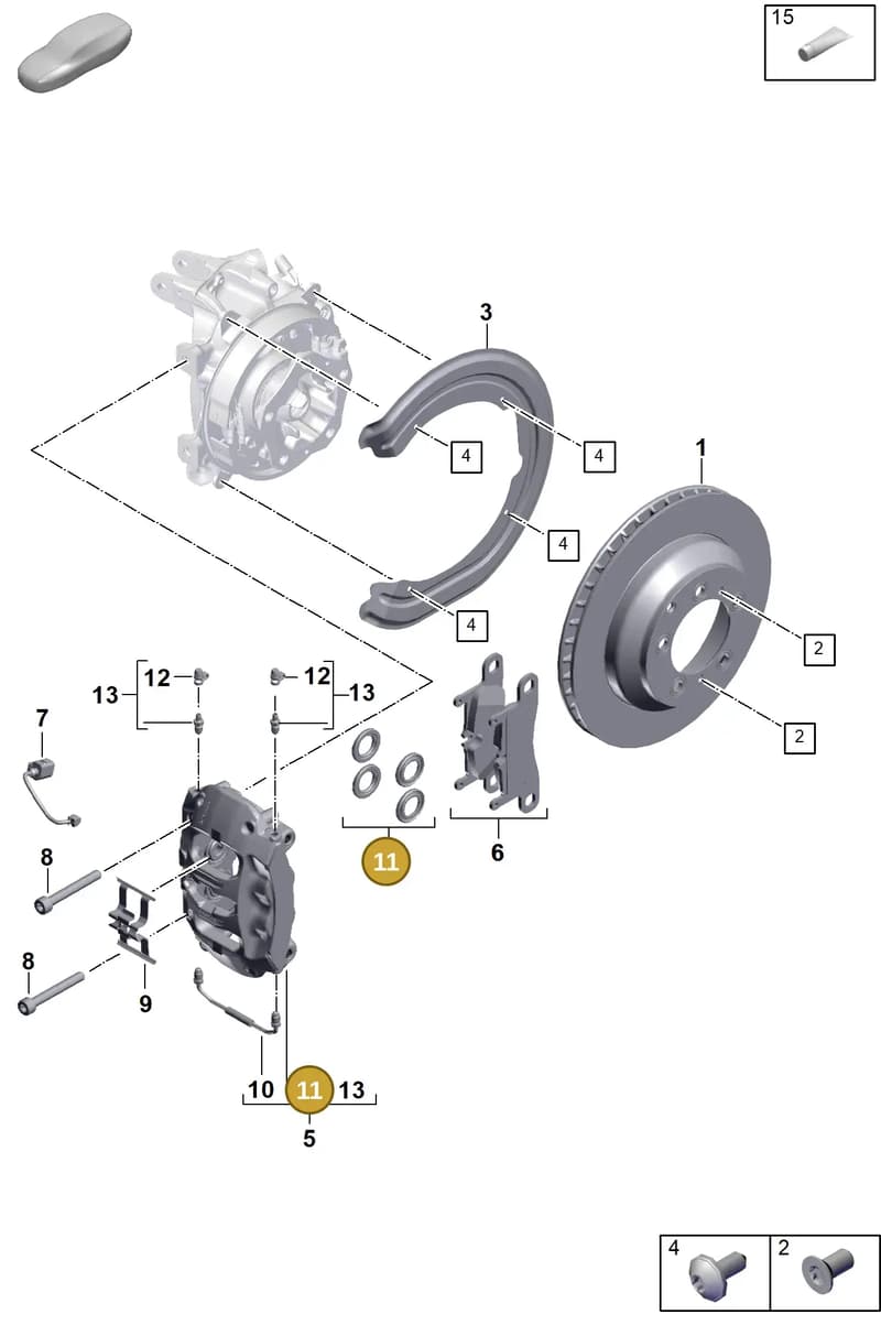 9Y0698671 — Porsche Cayenne Coupe (2023-2023) diagram p60603000, position 11
