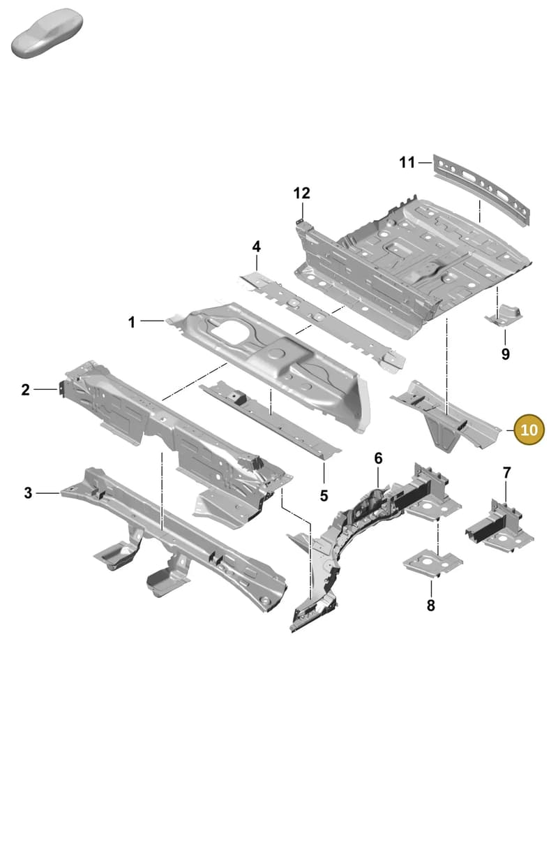 9Y0803531YGRV — Porsche Cayenne Hybrid Coupe (2023-) diagram p60801250, position 10