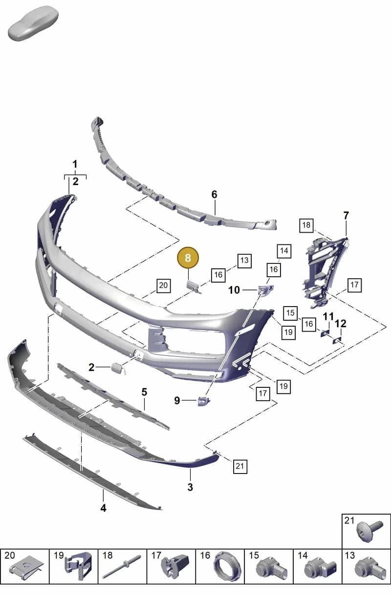 9Y0807132C — Porsche Cayenne Coupe (2023-2023) diagram p60802000, position 8