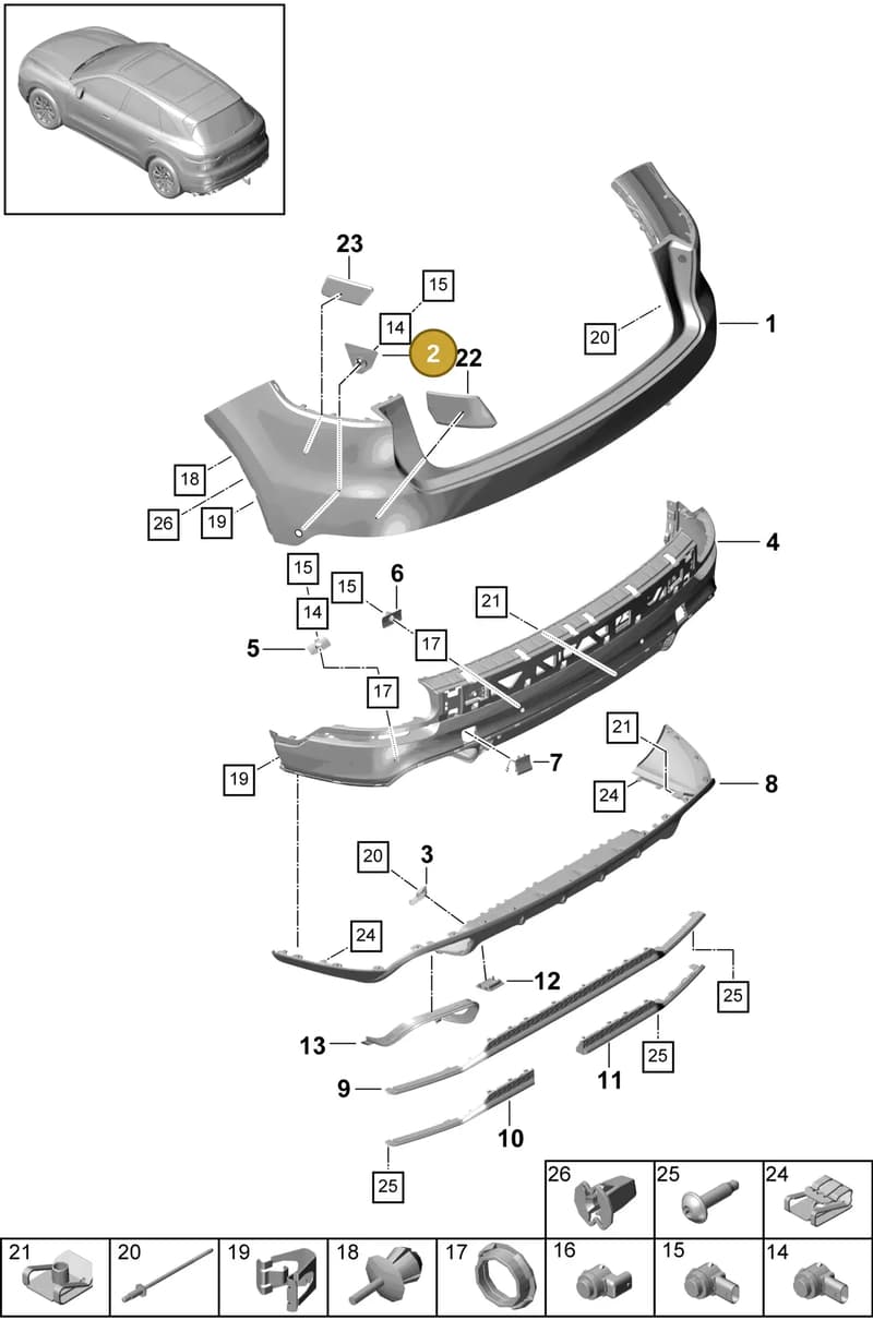 9Y0807139G2X — Porsche Cayenne (2017-2023) diagram p51802530, position 2