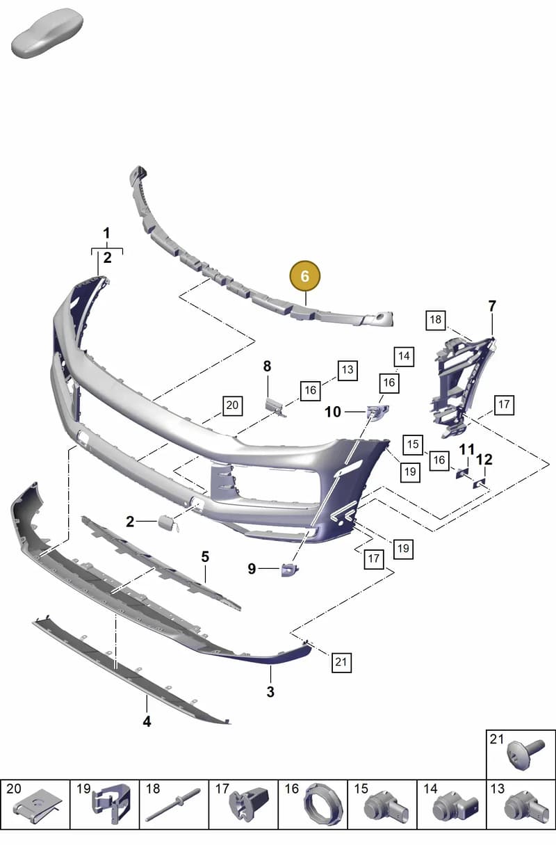 9Y0807161H — Porsche Cayenne Coupe (2023-2023) diagram p60802000, position 6
