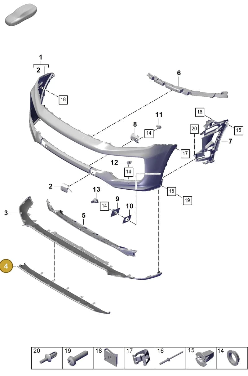 9Y0807161K — Porsche Cayenne Coupe (2023-2023) diagram p60802010, position 4