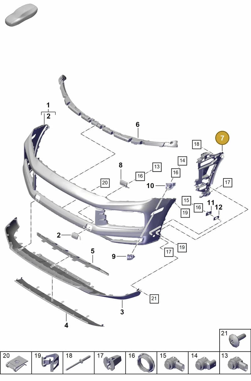 9Y0807177H — Porsche Cayenne Coupe (2023-2023) diagram p60802000, position 7