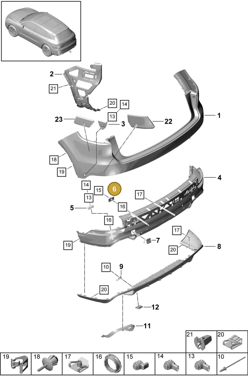 9Y0807178D — Porsche Cayenne (2017-2023) diagram p51802060, position 6