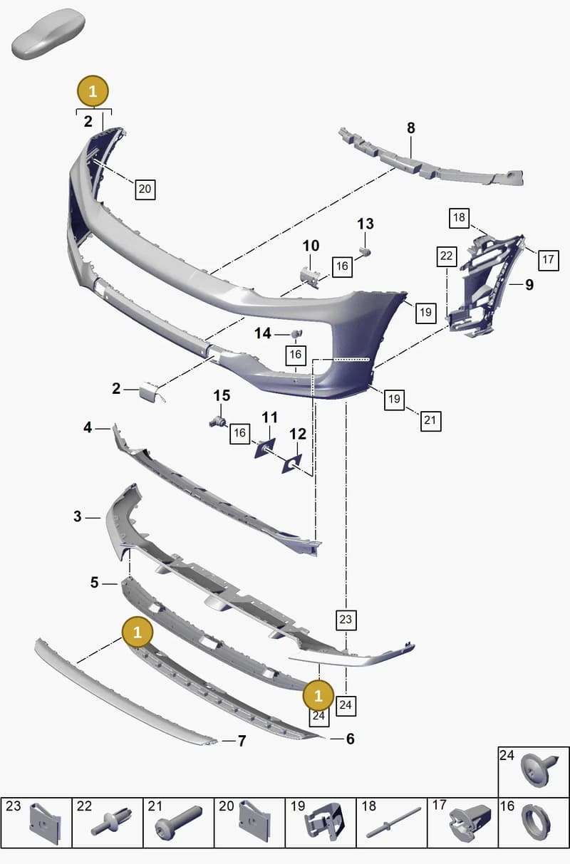 9Y0807217AMG2X — Porsche Cayenne Coupe (2023-2023) diagram p60802020, position 1