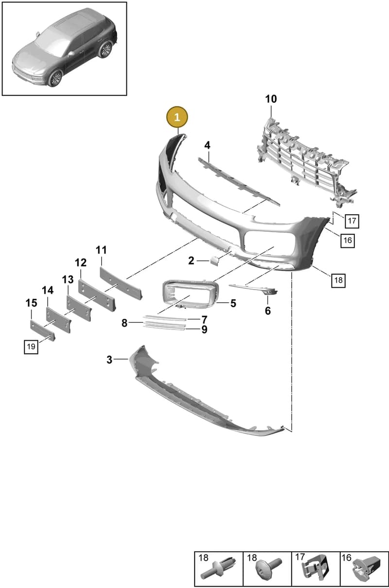 9Y0807217MG2X — Porsche Cayenne (2017-2023) diagram p51802020, position 1