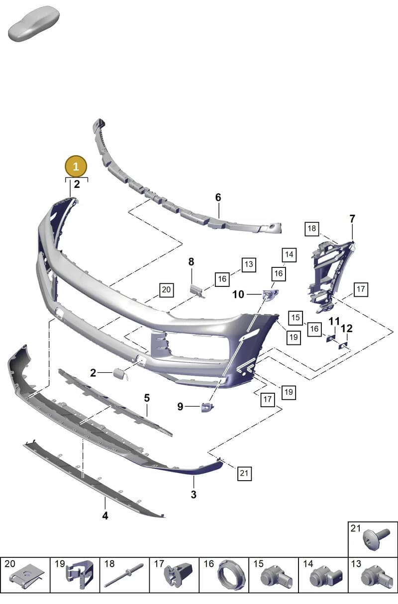 9Y0807217TG2X — Porsche Cayenne Coupe (2023-2023) diagram p60802000, position 1