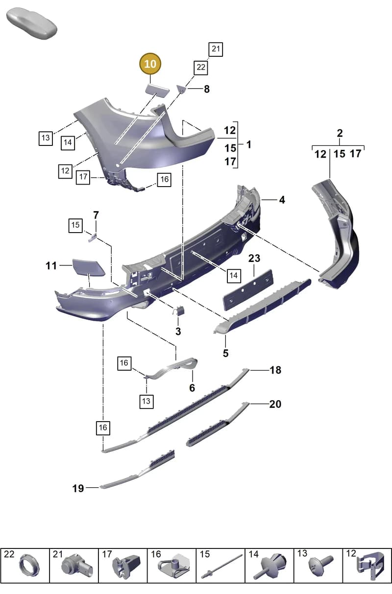 9Y0807248 — Porsche Cayenne Coupe (2023-2023) diagram p60802640, position 10
