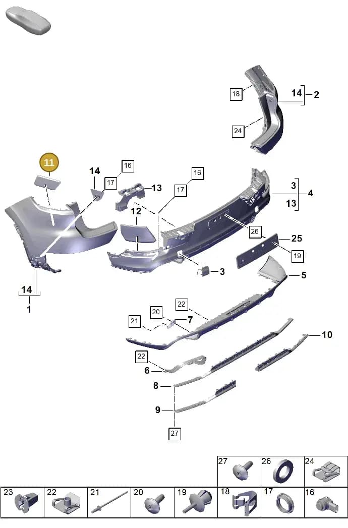 9Y0807248 — Porsche Cayenne Coupe (2023-2023) diagram p60802500, position 11