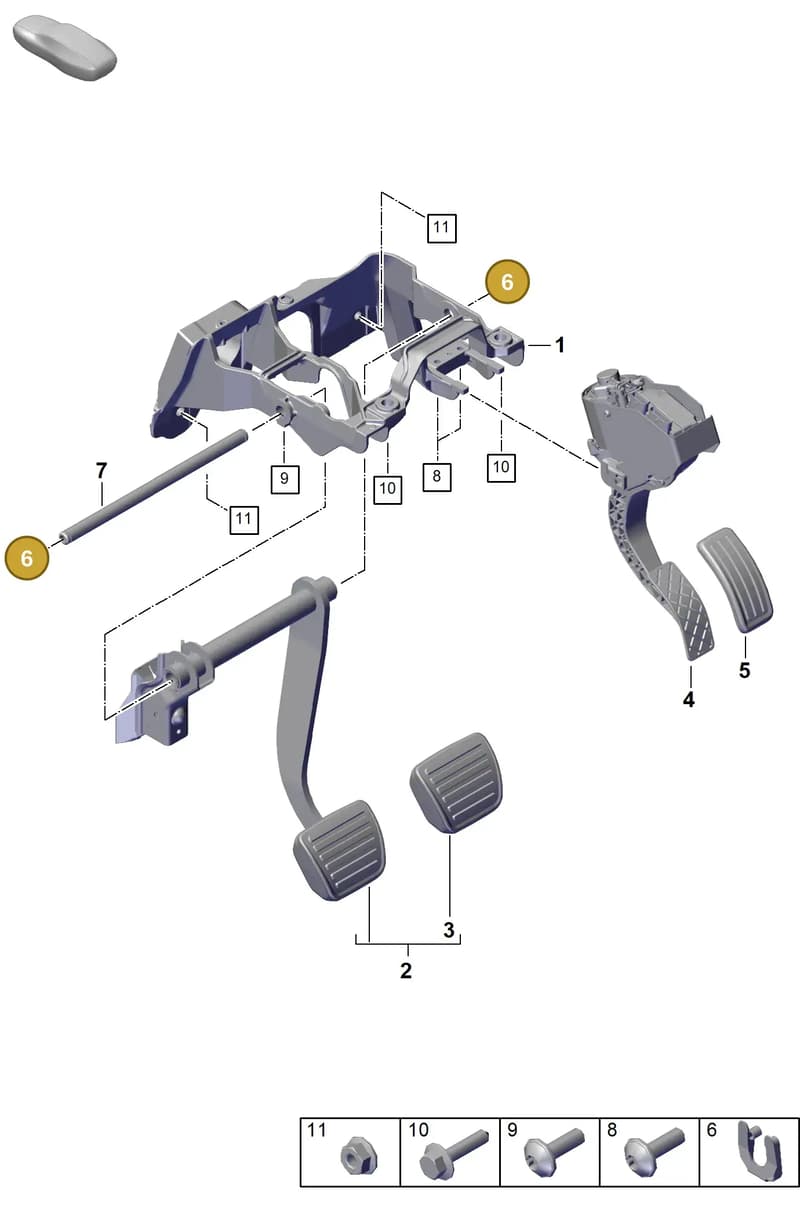 9Y0807327 — Porsche Cayenne (2017-2023) diagram p51000010, position 6