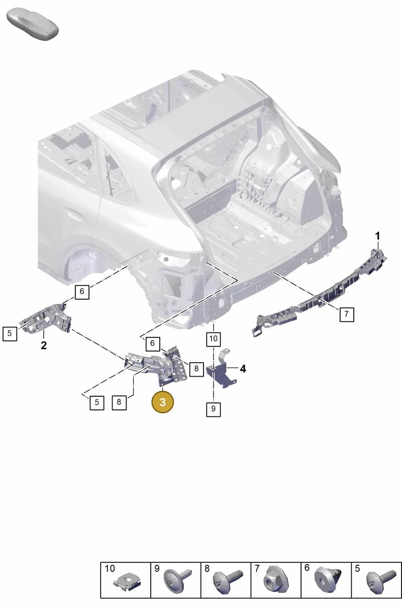 9Y0807375A — Porsche Cayenne Coupe (2023-2023) diagram p60802750, position 3