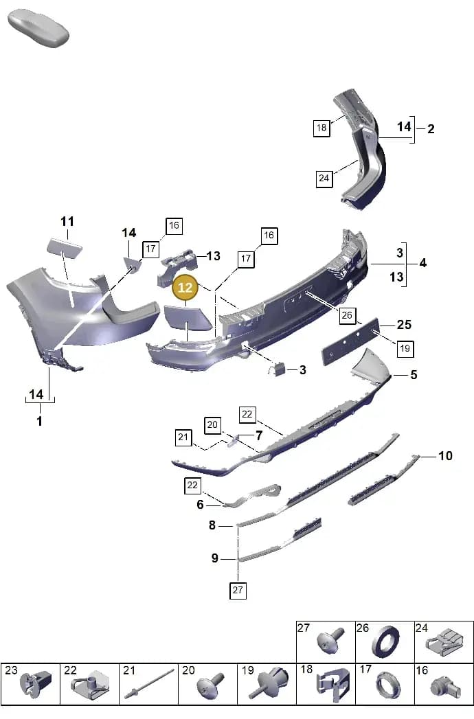 9Y0807573 — Porsche Cayenne Coupe (2023-2023) diagram p60802500, position 12